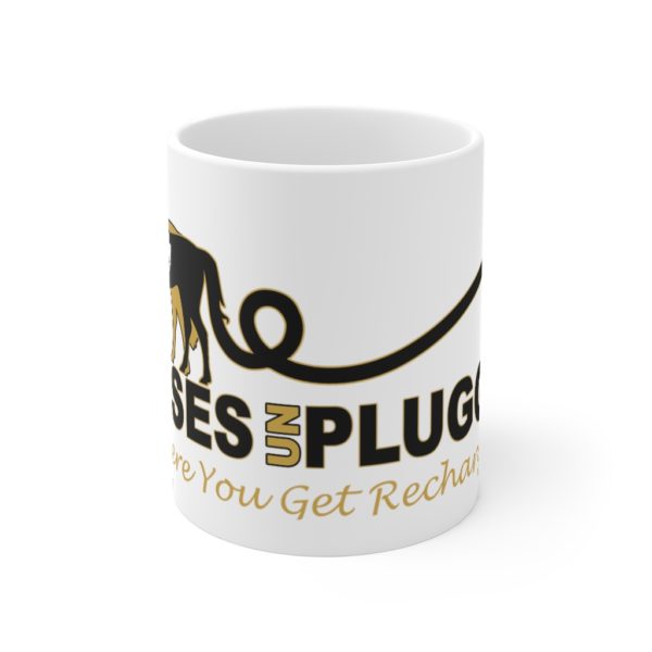 Horses Unplugged Logo Where You Get Recharged - Mug 11oz - Image 2