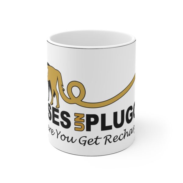 Horses Unplugged Where You Get Recharged Full Logo on Ceramic Mug 11oz - Image 2