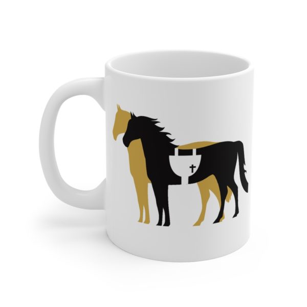 Horses Unplugged Icon Logo w Trailrides Camping and Memories on Ceramic Mug 11oz - Image 3