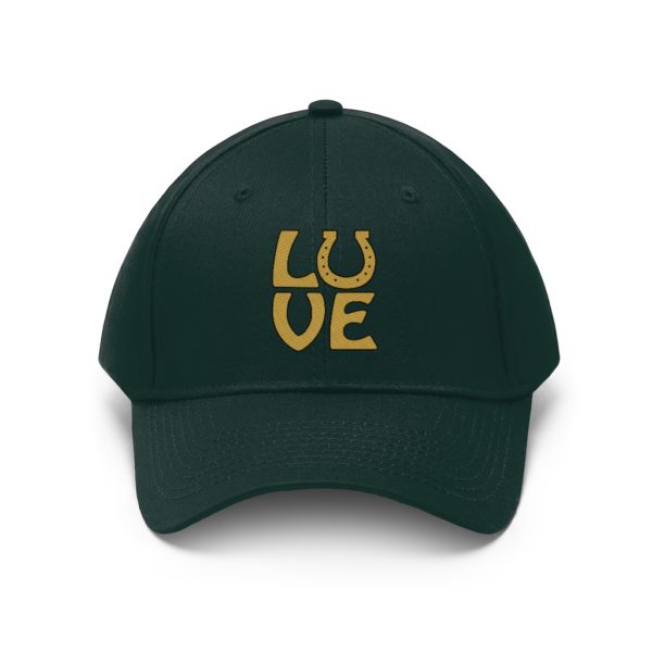 LOVE on a Baseball Twill Hat, solid top - Image 23