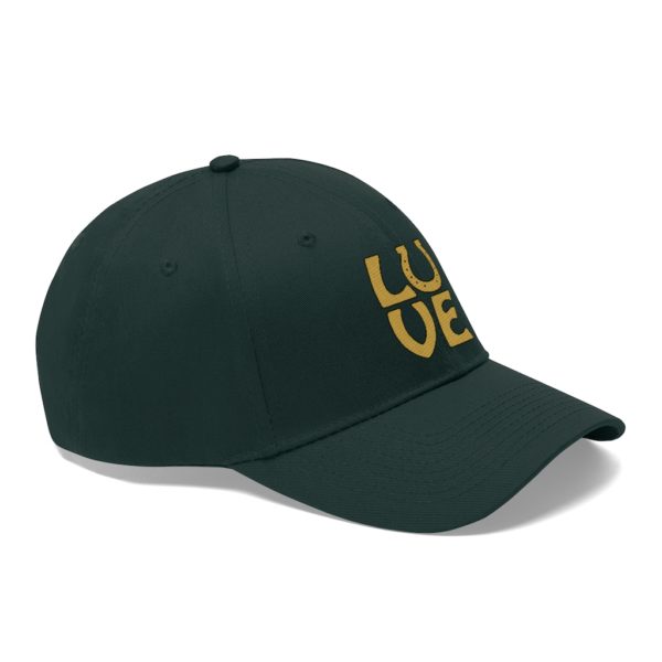 LOVE on a Baseball Twill Hat, solid top - Image 24