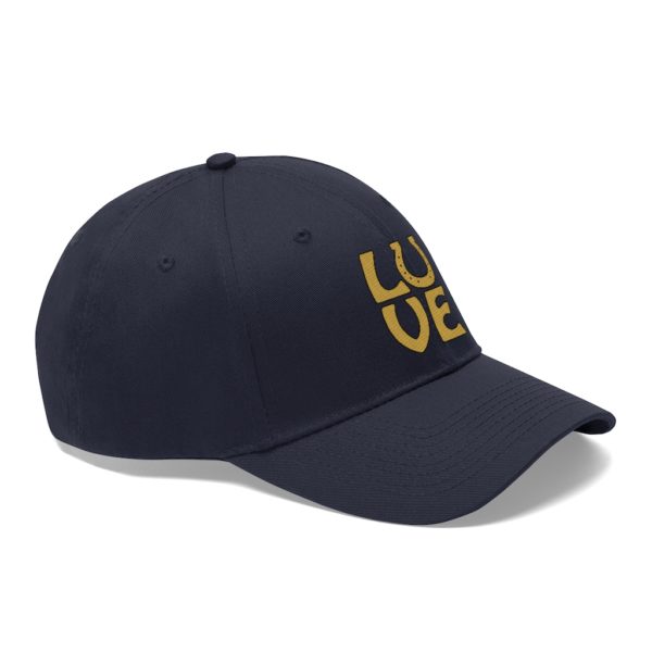 LOVE on a Baseball Twill Hat, solid top - Image 28