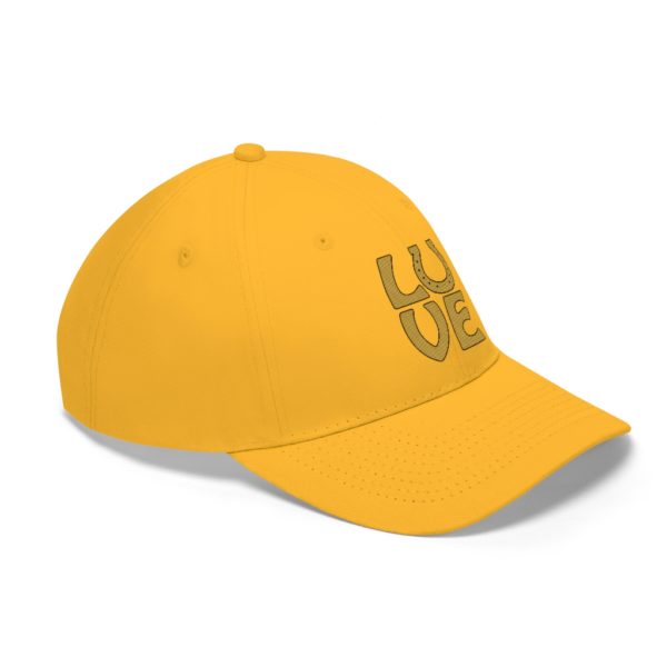 LOVE on a Baseball Twill Hat, solid top - Image 17