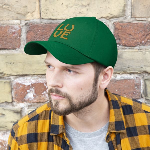 LOVE on a Baseball Twill Hat, solid top - Image 22