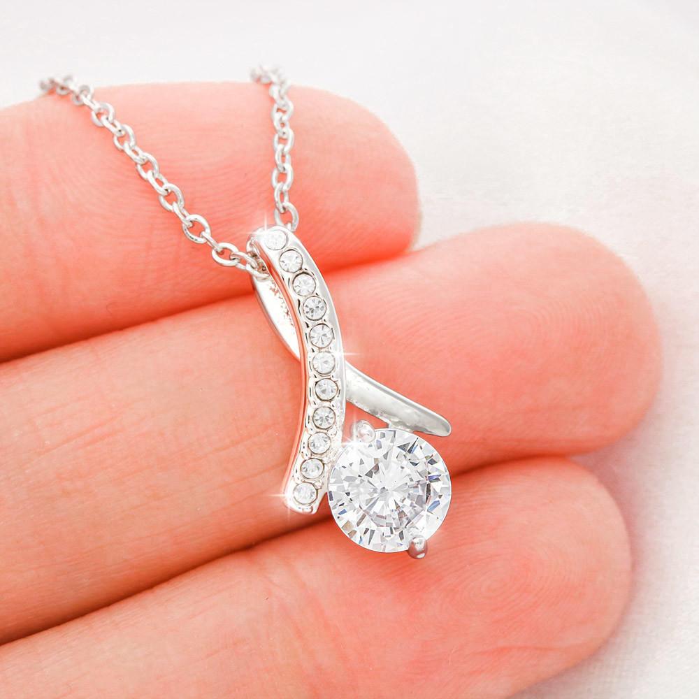 Forever Heart Diamond Set Silver Necklace - Scarlett Jewellery