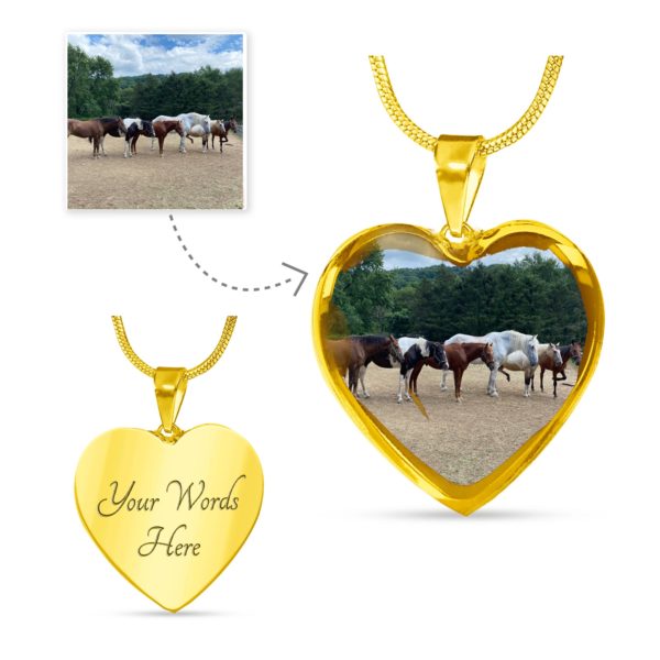 Customize This Heart Necklace by Adding Your beloved Horse - Image 2