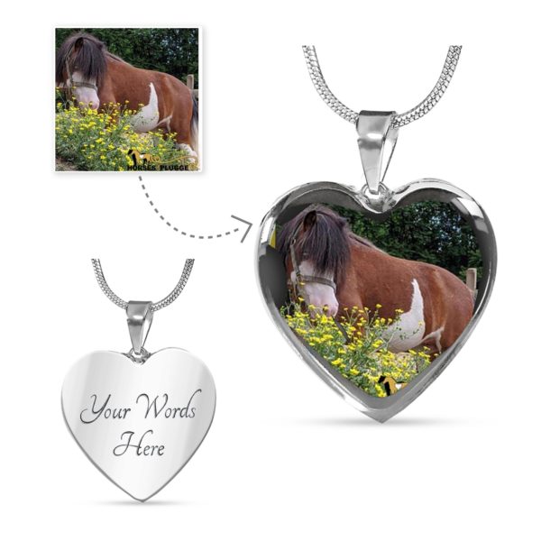 Customize This Heart Necklace by Adding Your beloved Horse